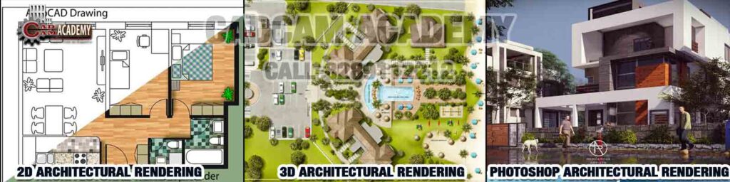 Photoshop rendering Building design course