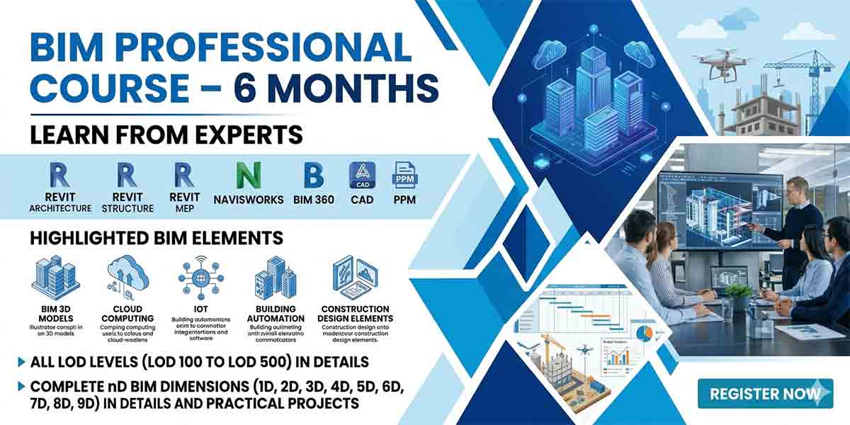 BIM course Professional 6Months Duration join BIM institute