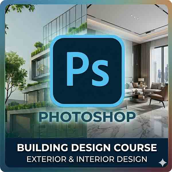 Building design course architecture and interior design a high-resolution architectural visualization using Adobe Photoshop tools.