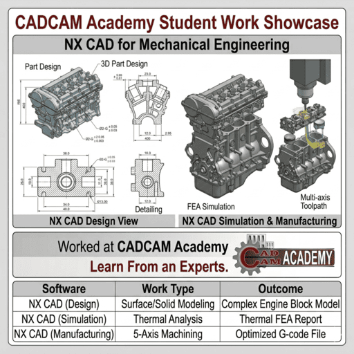 NX CAD 2D and 3D detailing work showing ISO standard drafting, section views, and precision manufacturing callouts.