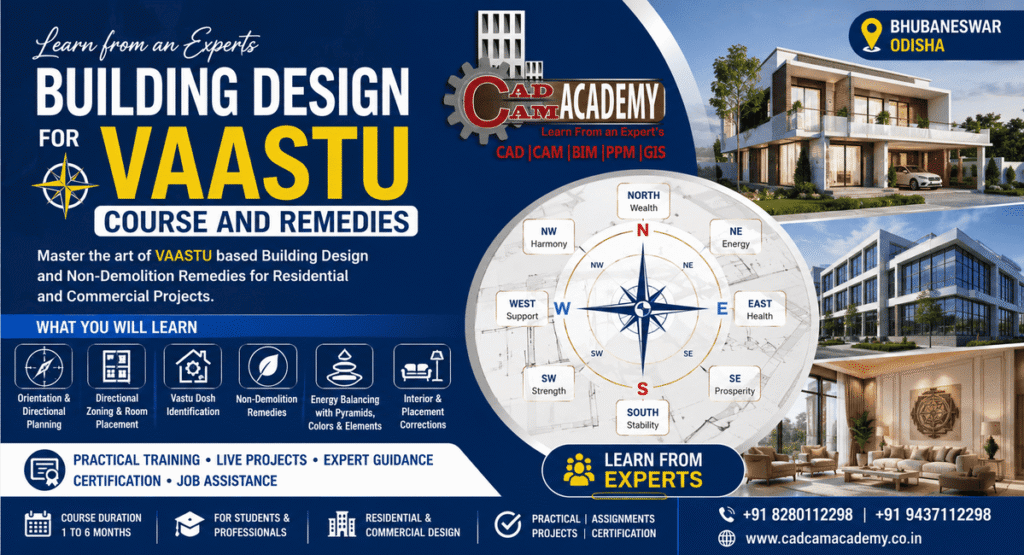 Building Design for Vaastu Course and Remedies at CADCAM Academy Bhubaneswa