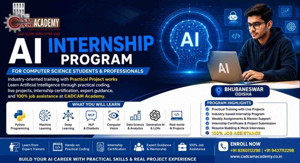 AI Internship Program in Bhubaneswar | Practical AI Training & Internship | CADCAM Academy